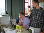 Andreas am Laptop mit seiner Präsentation Andreas am Laptop mit seiner Präsentation