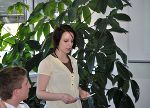 Christina Pirchner bei ihrer Präsentation Christina Pirchner bei ihrer Präsentation