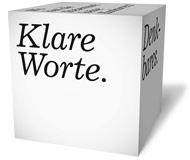 Würfel mit der Aufschrift "Klare Worte" © Abteilung 12 Würfel mit der Aufschrift "Klare Worte" © Abteilung 12