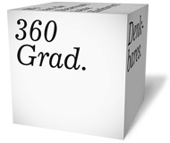 Würfel mit der Aufschrift "360 Grad" © Abteilung 12 Würfel mit der Aufschrift "360 Grad" © Abteilung 12