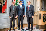 OLG-Präsident Scaria, LH Voves und Konsul Hornig (v.l.) beim Empfang © steiermark.at (Friesinger); bei Quellenangabe honorarfrei
