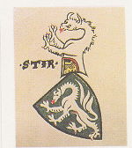 Farbige Darstellung in der Züricher Wappenrolle (um 1340)