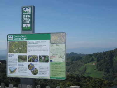 Informationstafel Natura 2000 in Kitzeck