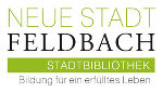 Logo mit dem Schriftzug Neue Stadt Feldbach, Stadtbibliothek, Bildung für ein erfülltes Leben Logo mit dem Schriftzug Neue Stadt Feldbach, Stadtbibliothek, Bildung für ein erfülltes Leben