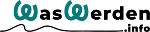 Logo der Website 'waswerden.info'. Schriftzug in Türkis und Schwarz mit einer stilisierten Wellenlinie.