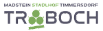 Grafik mit dem Logo 'TR BOCH' in dunkler Schrift. Ein grünes Blattelement ist integriert.