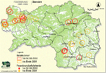 Aufruf der Feuerbrandbefallszonen