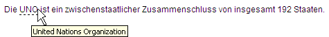 Screenshot: Eingabe in der Vorschauansicht kontrollieren