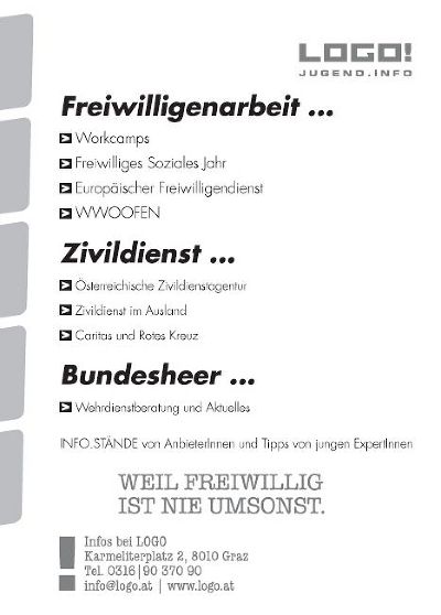 Jugendinfomesse Freiwilligendienst