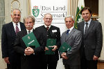 LSO-Präsident Lexer, Günther Klautzer, Gerwald Schmeid, Herbert Smolana und LH Voves (v.l.) © steiermark.at (Foto Melbinger); bei Quellenangabe honorarfrei