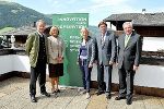 IV-Chef Jochen Pildner-Steinburg, Christa Neuper, Rektorin der KF-Uni Graz, LR Kristina Edlinger-Ploder, LH Franz Voves und LH-Stv. Hermann Schützenhöfer präsentierten in Alpbach gemeinsam die erfolgreiche Zusammenarbeit (v.l.)