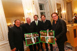 Opus-Stimme Herwig Rüdisser, LH-Vize Hermann Schützenhöfer, Andreas Zakostelsky (Obmann der Steiermärker in Wien), LH Franz Voves und Ewald Pfleger (Opus); die Band Opus wird beim Steirer-Ball die Hofburg rocken © Verein der Steiermärker in Wien/Robert Frankl; bei Quellenangabe honorarfrei