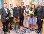 Canorum Styriae-Preise: Helmut Brenner, Monika Primas, Ernst Andreas Hofer, Gunther Hasewend, Gudrun Hofer, Christin Lisa Walla und LH Hermann Schützenhöfer (v. l. n. r.) © Bild: steiermark.at/FotoFischer; Verwendung bei Quellenangabe kostenfrei