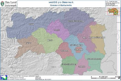 Steiermark mit Bezirken