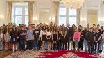 Im Weißen Saal empfing der steirische Landeshauptmann die rund 50 Schülerinnen und Schüler