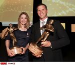 Steirische Sportler des Jahres: Conny Hütter und Rene Genser © GEPA pictures/Sporthilfe; Verwendung bei Quellenangabe honorarfrei