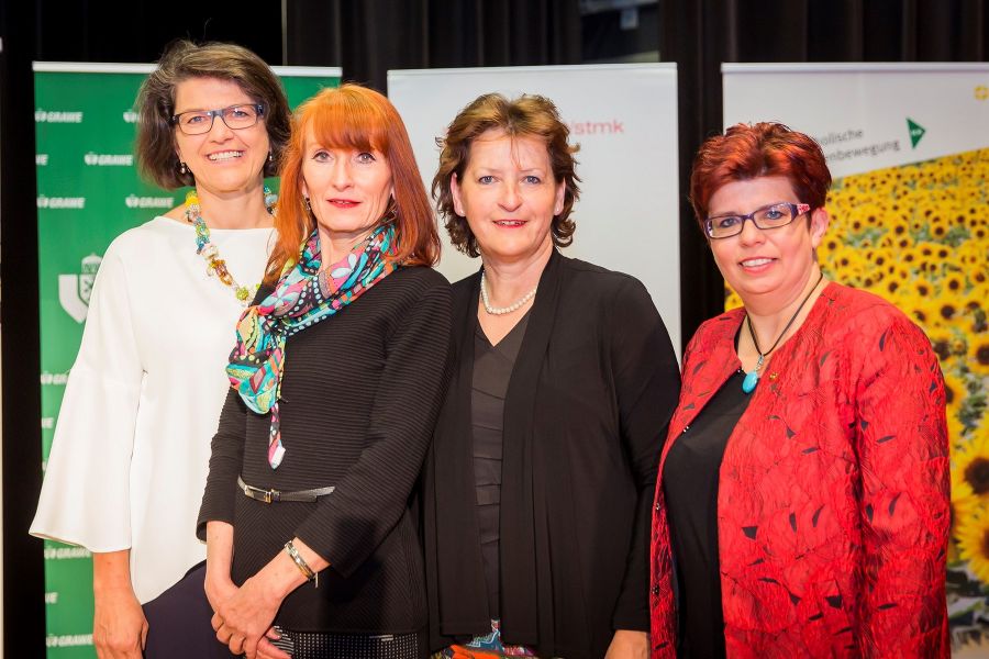 Moderatorin Haiden, Liskonig - kfb, LRin Lackner, LAbg. Kerschler 