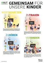Plakat "Gemeinsam für unsere Kinder" © MUT