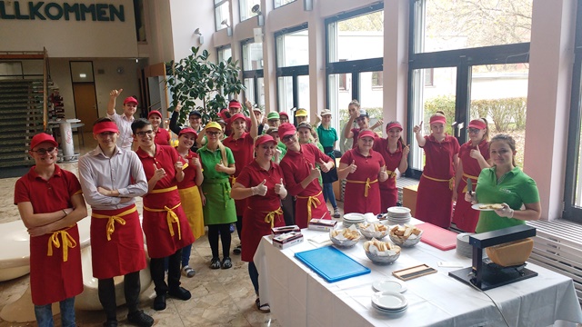 Vorbereitungen in der Aula Vorbereitungen in der Aula