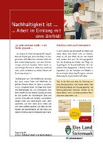 ... Arbeit im Einklang mit dem Umfeld © Land Steiermark / A14