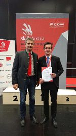 Johannes Klapsch (Vizemeister) und Coach Puntigam © SKILLSAUSTRIA Johannes Klapsch (Vizemeister) und Coach Puntigam © SKILLSAUSTRIA