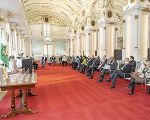 Die Preisträgerinnen und Preisträger der "Zukunftsgemeinde 2021" wurden in der Aula der Alten Universität in Graz geehrt.