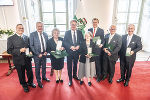 J. Mülner, LH-Stv. Anton Lang, A. Rieder, LH Christopher Drexler, E. Edl, G. Kirchengast, M. Droschl, M. Oberhumer (v.l.)