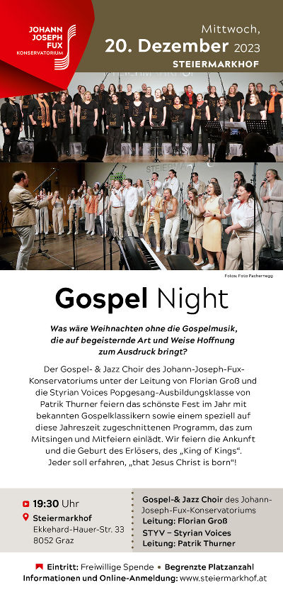 Gospel Night © Land Steiermark, Konservatorium Gospel Night