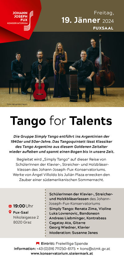 Tango for Talents © Land Steiermark, Konservatorium Tango for Talents