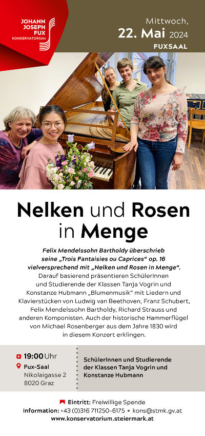 Nelken und Rosen in Menge