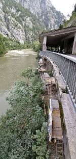 Für die Sanierung der Hangbrücke sind Gerüst- bzw. Bühnensysteme notwendig. © A16