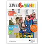 Titelbild vom ZWEI & MEHR-Familienmagazin, Ausgabe Frühling 2025