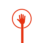 Symbolbild in Form von einer gezeichneten Hand samt einem Kreis. 