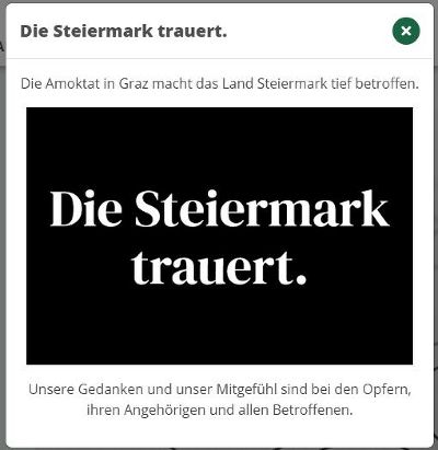 Die Steiermark trauert.