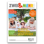 Titelblatt einer Ausgabe von ZWEI & MEHR-Familienmagazin